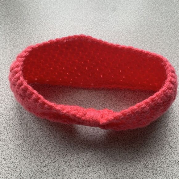 New Hand Crochet Baby Hat Headband And Booties Set Dk Pink 0-3 Months - Picture 6 of 10